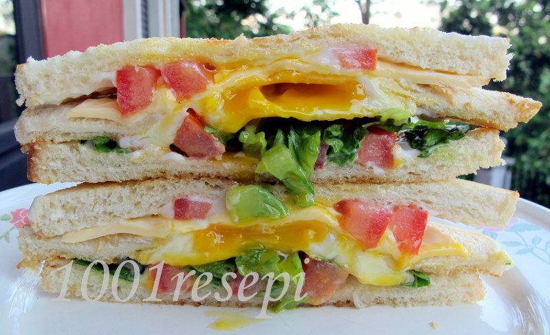 Koleksi 1001 Resepi: 3 layer egg sandwich