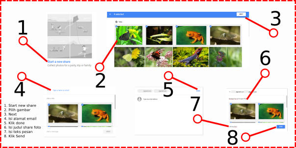 Cara Berbagi (Sharing) Foto dan Gambar Di Google Photos