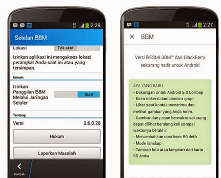 Download BBM versi paling baru 2.6.0.28 Apk