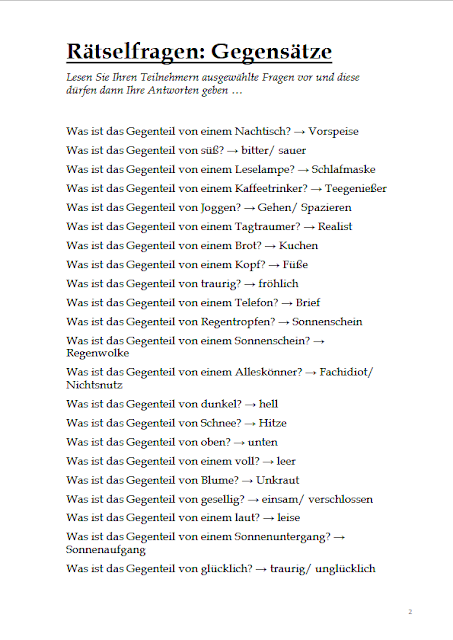 360 Rätselfragen: Gegensätze