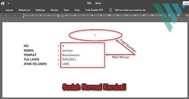 Cara Mengatasi {PAGE \* MERGEFORMAT} dan {MERGEFIELD} pada Ms. Word