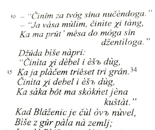  Testo il lingua serbocroata Na-naso