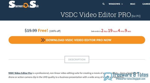 Offre promotionnelle : VSDC Video Editor Pro gratuit !