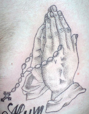 PRAYING HANDS TATTOO · PRAYING HANDS TATTOO