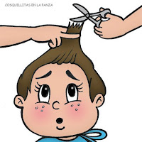 Resultado de imagen de niño cortandose el pelo DIBUJO