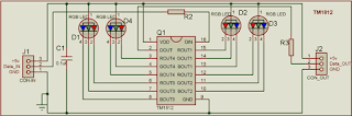 TM1812 Pixel LED Circuit Diagram 5v