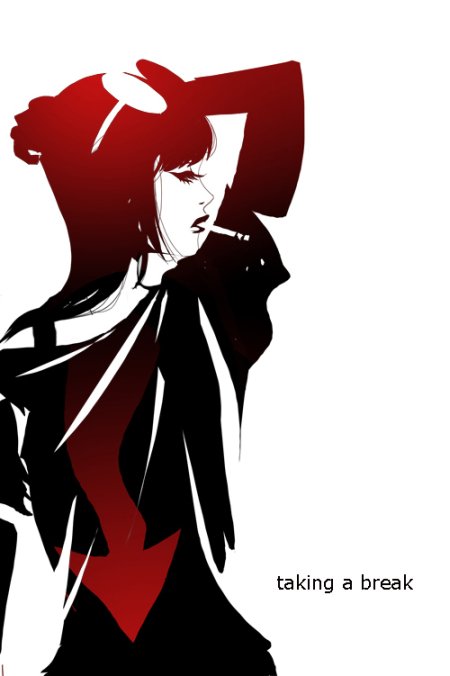 sho murase ilustrações singelas minimalistas espaço negativo mulheres super heroínas Fazendo uma pausa