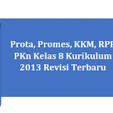 √ Prota, Promes, KKM, RPP PKn Kelas 8 Kurikulum 2013 Revisi Terbaru