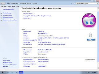 Screenshot Windows 7 Ultimate SP 1 Mac OSX