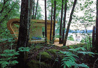 Modern Wraparound Roof Lake House Design by Saunders Architecture