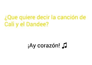 Significado de la canción ¡Ay Corazón! Cali El Dandee.