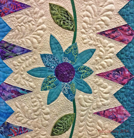 Detail - 'Enchanted Garden' Quilt by Rhianon Taylor