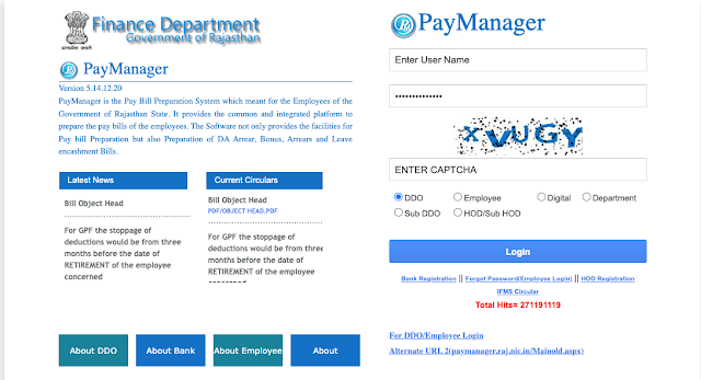 Rajasthan Employee Salary Slip