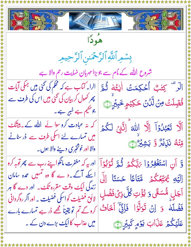 Surah Hud with Urdu Translation