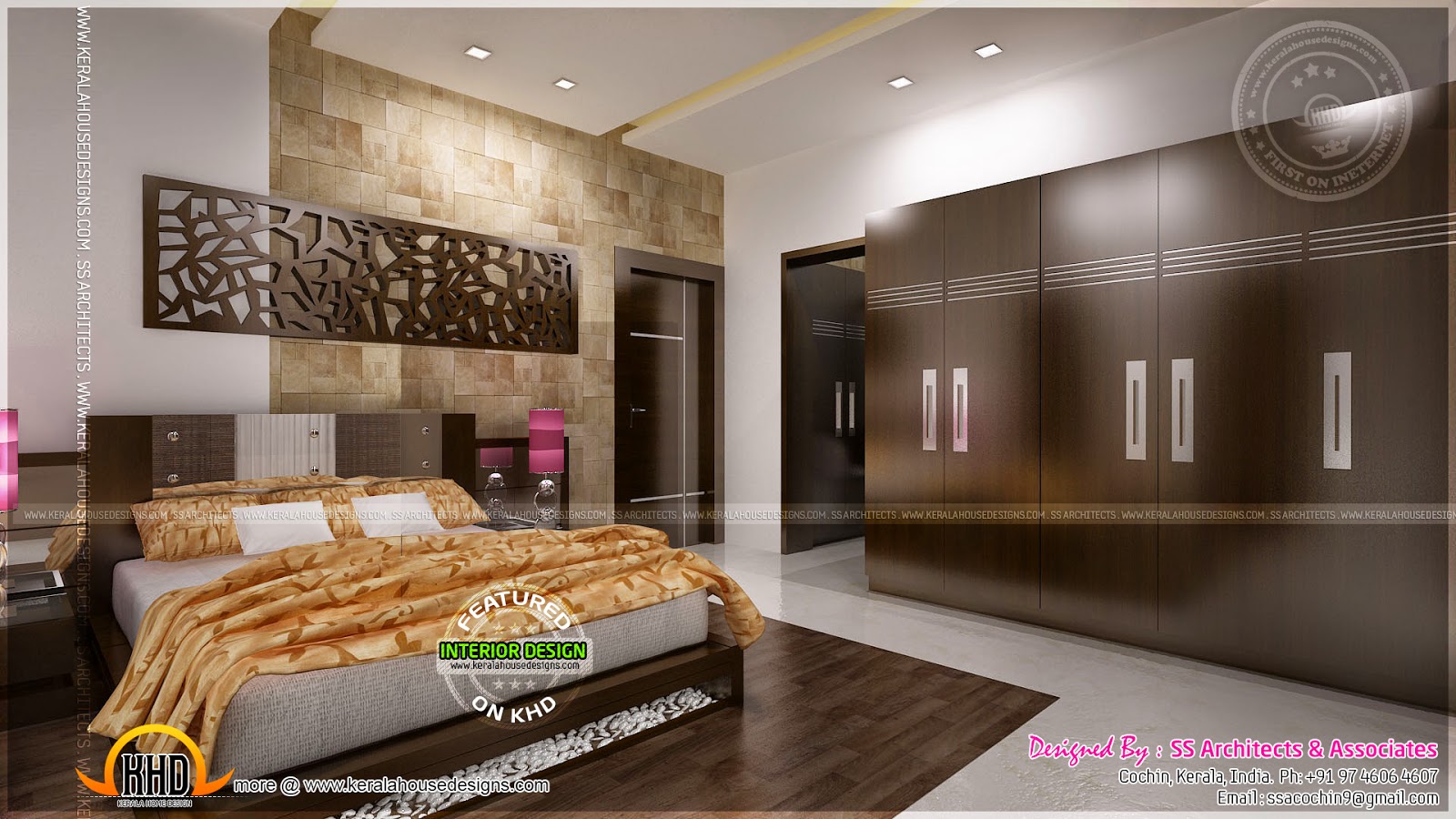 Awesome master bedroom  interior  Kerala home design  and 