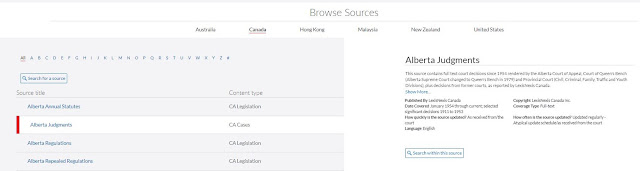 Screen shot of Lexis international, browse feature
