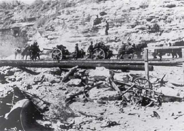Germans cross the Berislav River ca. 1 September 1941 worldwartwo.filminspector.com