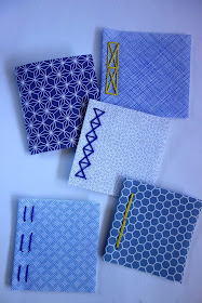 sewing, bookbinding, security envelopes, how to recycle paper, blue notebooks