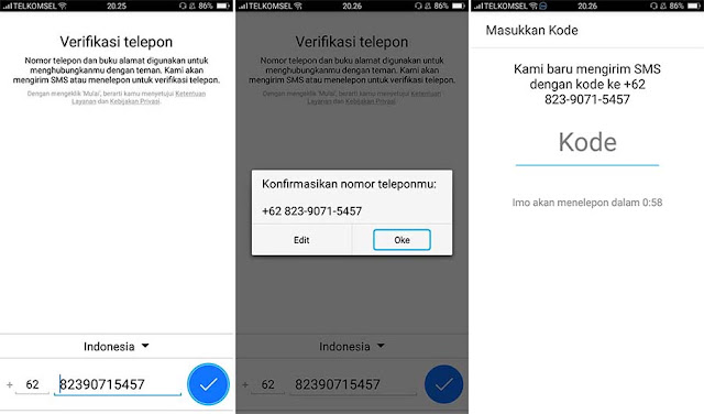 Cara Buat Akun IMO di Android