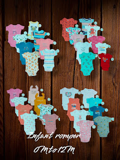 Infant Branded Rompers – 100% Cotton | Bio-Wash | Mix Sizes & Colors