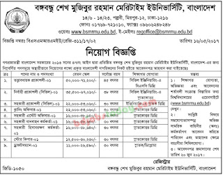  BANGABANDHU SHEIKH MUJIBUR RAHMAN MARITIME UNIVERSITY  Position : Assistant Transport Officer