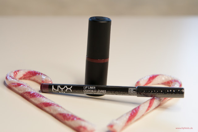 Essence -Long Lasting Lipstick Nr. 21 und NYX Lip Liner Nr.834