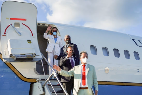 Pelosi leaves Taiwan for South Korea on Wednesday afternoon.Image: Reuters