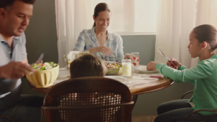 Eating meals together as a family