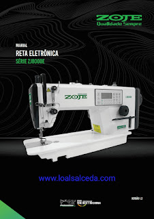 Maquina de coser de puntada recta industrial cortahilos Zoje 8000