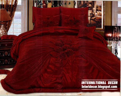 luxurious bedspread red model for royal tastes 2014