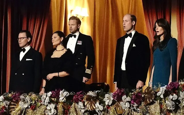 Crown Princess Victoria and Prince Daniel, The Prince and Princess of Wales attended the Royal Variety Performance
