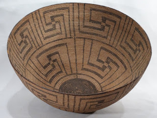 Akimel O'odham (Pima) basket with swastika-like meanders.