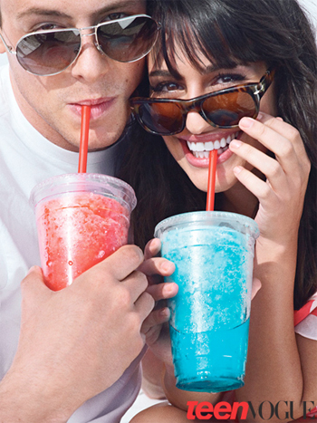 lea michele boyfriend cory monteith. lea michele glee gq.