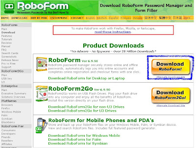 Use roboform to submit directory