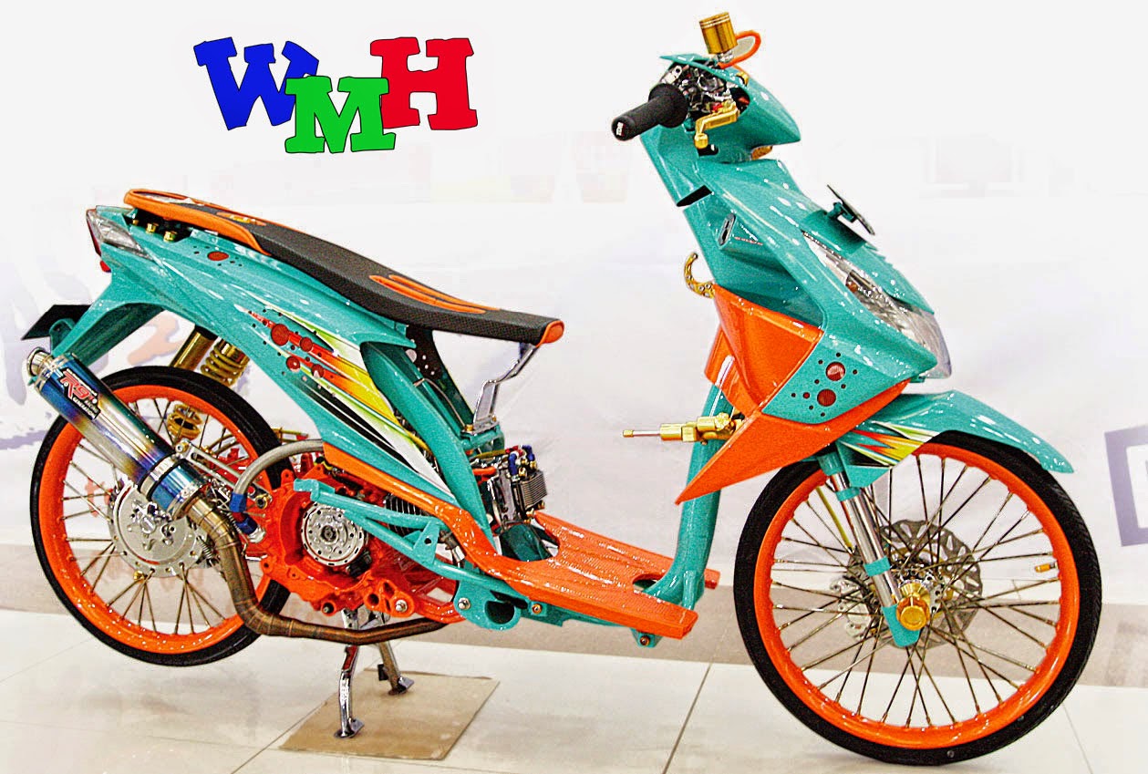 80 Modifikasi Motor Mio Warna Hijau Tosca Terbaik Ketoprak Motor