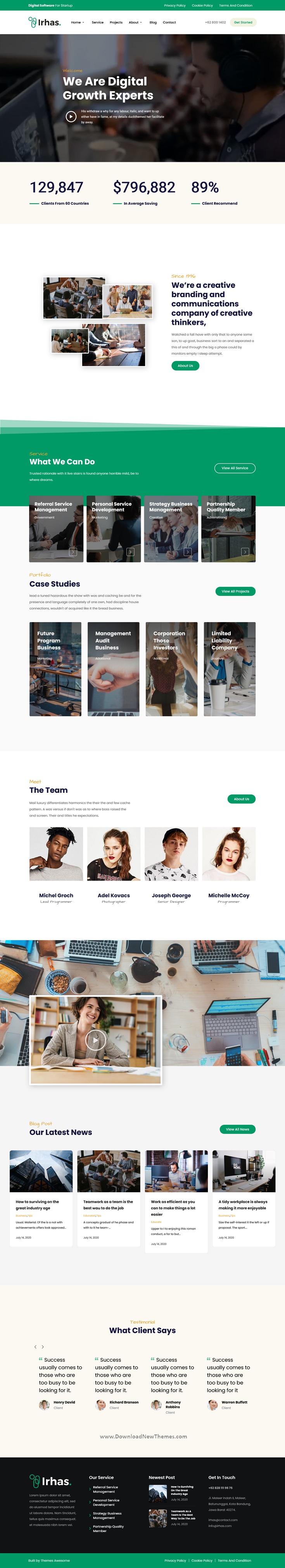 Irhas Digital Agency HTML Template