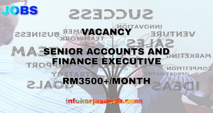 VACANCY SENIOR ACCOUNTS AND FINANCE EXECUTIVE