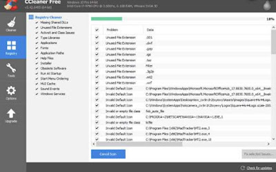 Membersihkan File Registry Menggunakan CC Cleaner