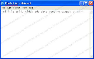   teks editor sederhana yang sudah ada semenjak Windows  Trik Membuat File Teks Tersembunyi Dengan Notepad