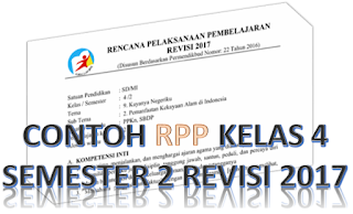 contoh rpp k13 kelas 4 semester 2 revisi 2017