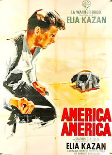 AMERICA AMERICA. Cartel. Italia. Arte: Sandro Symeoni. AMÉRICA, AMÉRICA. America, America. 1963. Estados Unidos. Dirección: Elia Kazan. Reparto: Stathis Giallelis, Frank Wolff, Harry Davis, Elena Karam, Estelle Hemsley, Gregory Rozakis, Lou Antonio, Paul Mann, John Marley, Linda Marsh.