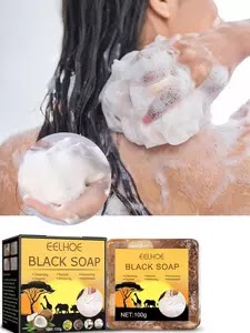 African Black Soap Handmade Shea Butter Anti Treatment Bath Skincare 110g Rebelles Moisturizing Acne Face Beauty Bo R0c1 US $0.6
