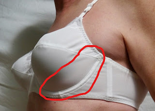 Breast growth benefuits shaping by wearing tight bra.