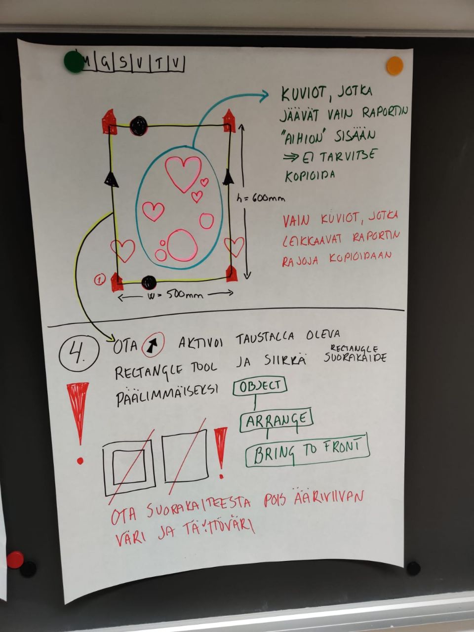 raportin tekeminen illustratorilla