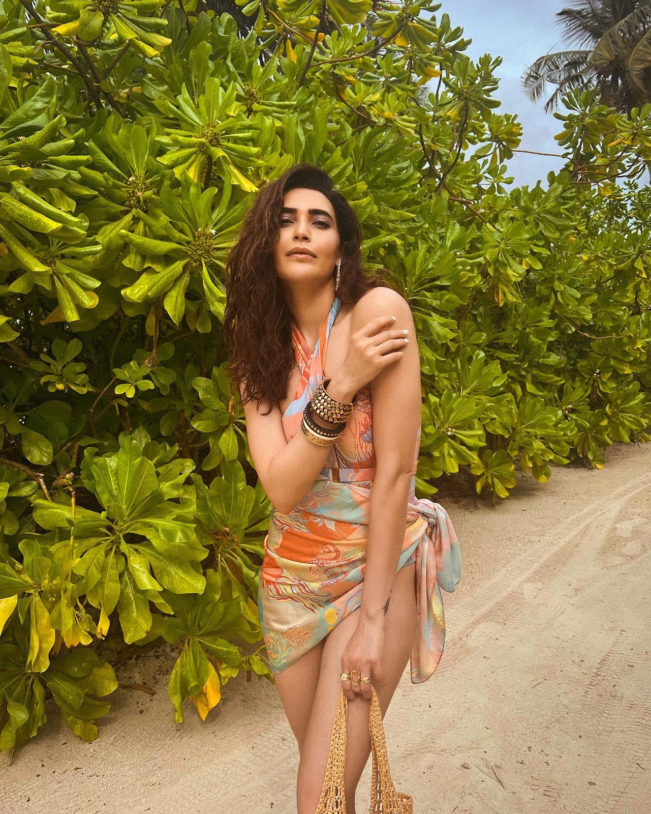 Karishma Tanna sexy legs thighs maldives vacation hot pics