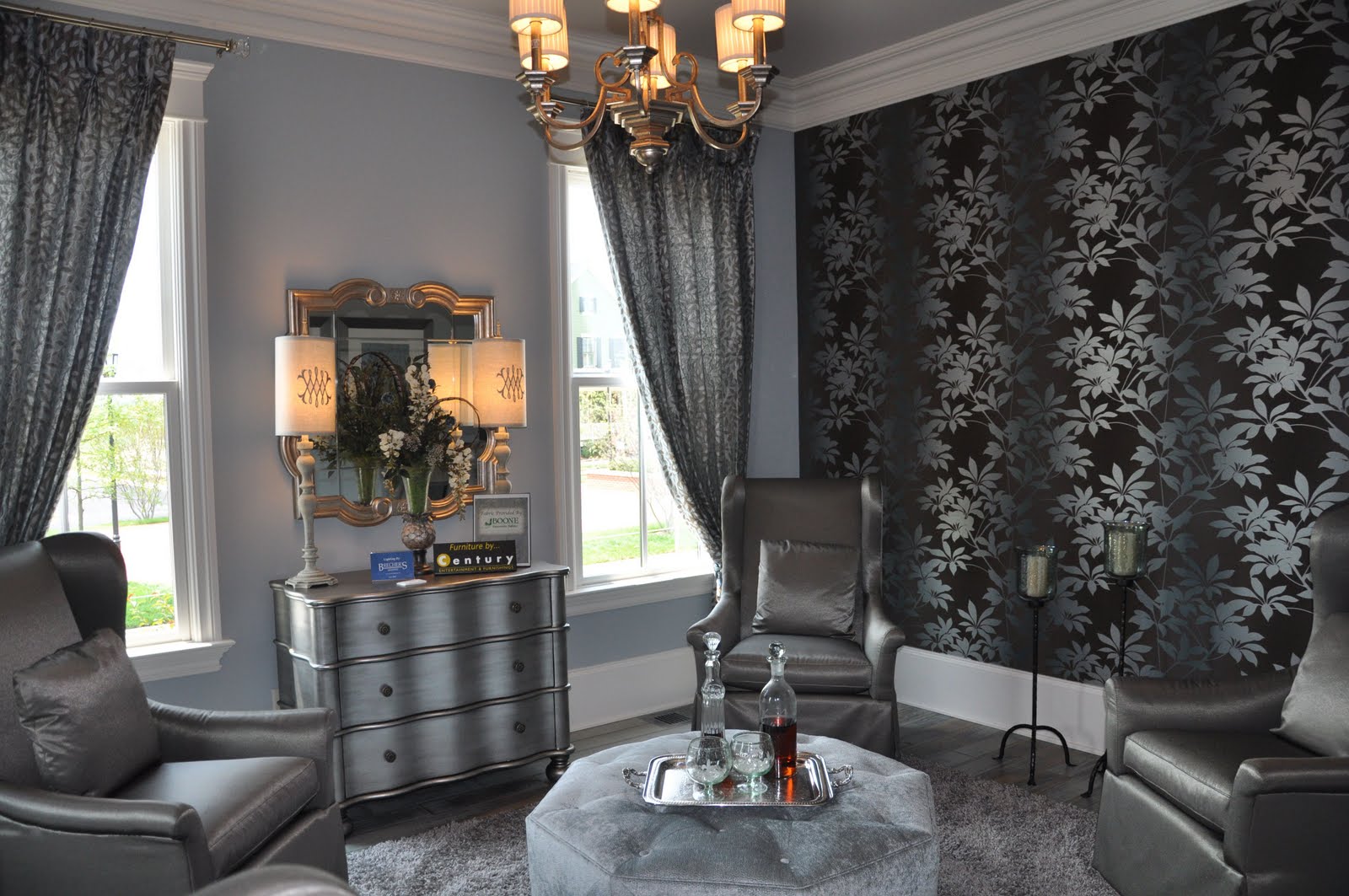 Silver And Grey Living Room
