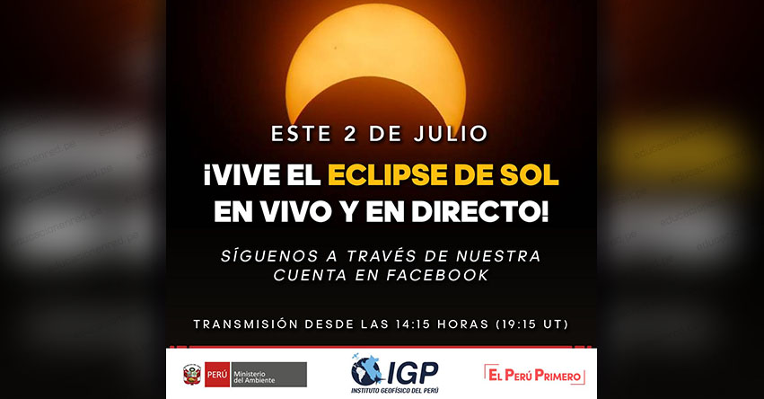 EN VIVO ECLIPSE PARCIAL DE SOL: El Instituto Geofísico del Perú hará una transmisión en vivo desde Arequipa - IGP - www.igp.gob.pe