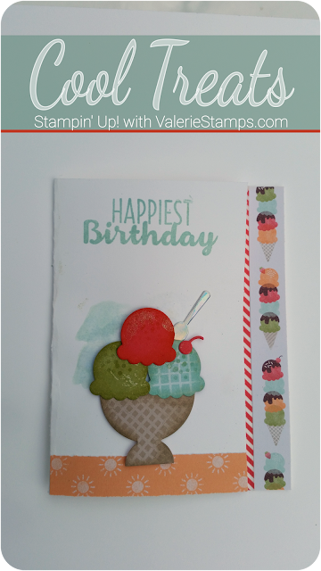 Valerie Stamps Stampin Up Cool Treats ice cream sundea