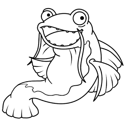 Catfish Coloring Page 1