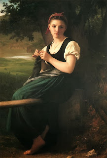 A woman sitting